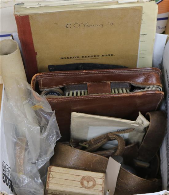 A quantity of Militaria and other items relating to C.O.Young